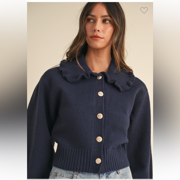 #99  COLLAR BUTTON DOWN CARDIGAN - Picture 4 of 14